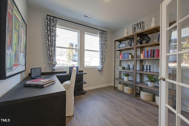 1227 Bessie Ct, Wake Forest, NC 27587 - office featuring wood finished floors and baseboards