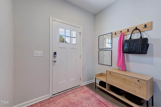 1227 Bessie Ct, Wake Forest, NC 27587 - mudroom with baseboards and wood finished floors