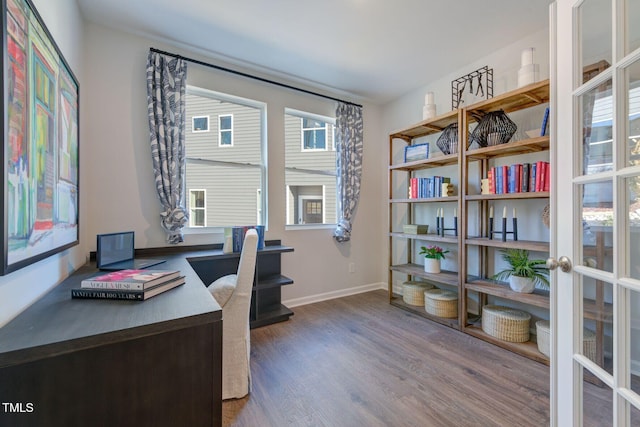 1227 Bessie Ct, Wake Forest, NC 27587 - office featuring wood finished floors and baseboards