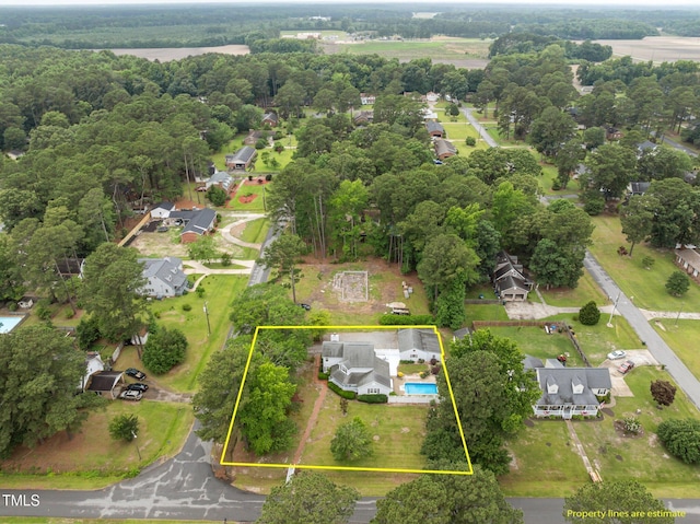 2000 Glissom St, Tarboro, NC 27886 - aerial perspective of suburban area with property parcel outlined