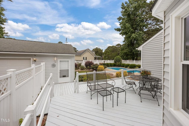 2000 Glissom St, Tarboro, NC 27886 - wooden deck with outdoor dining space