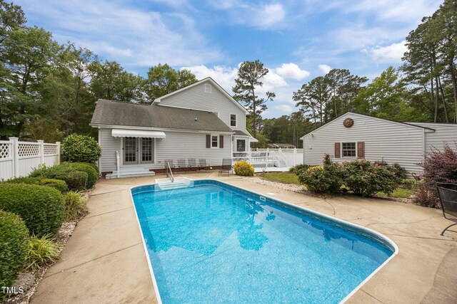 2000 Glissom St, Tarboro, NC 27886 - view of pool featuring a patio and french doors
