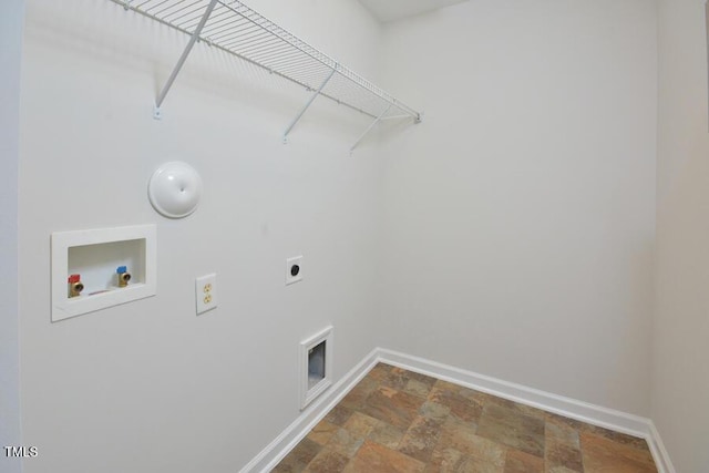 321 Westgrove Ct, Durham, NC 27703 - laundry room featuring hookup for an electric dryer, stone finish flooring, and washer hookup