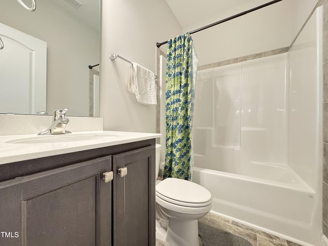 13 Knotty Pine Ln, Clayton, NC 27520 - full bathroom featuring shower / bath combination with curtain, vanity, and toilet