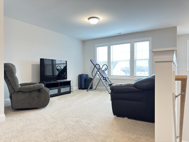 13 Knotty Pine Ln, Clayton, NC 27520 - living area featuring carpet floors and baseboards