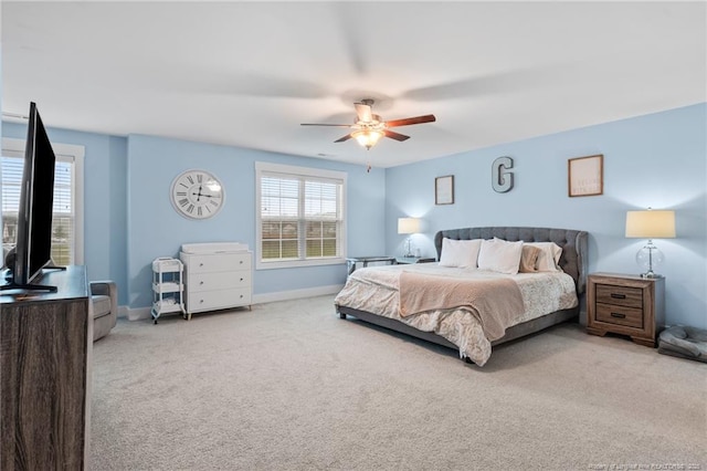 5540 Mountain Run Dr, Hope Mills, NC 28348 - bedroom featuring carpet, a ceiling fan, and baseboards