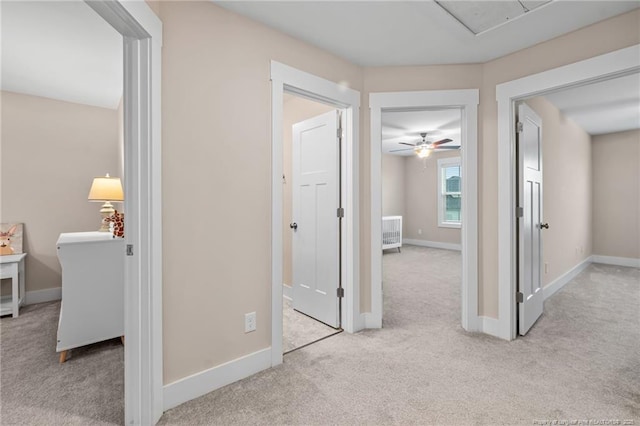 5540 Mountain Run Dr, Hope Mills, NC 28348 - hallway featuring carpet and baseboards