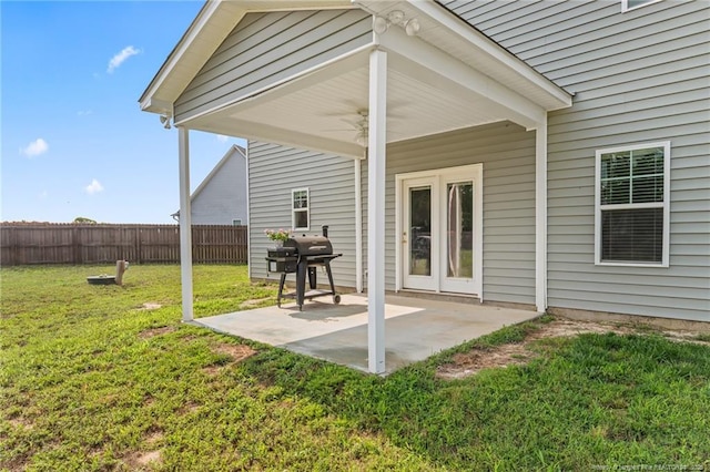 5540 Mountain Run Dr, Hope Mills, NC 28348 - view of patio with grilling area and a ceiling fan