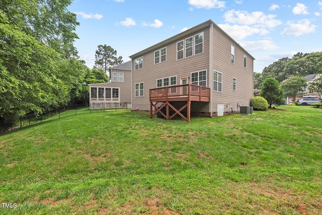 108 Teagan Ct, Chapel Hill, NC 27516 - back of house with crawl space and a wooden deck