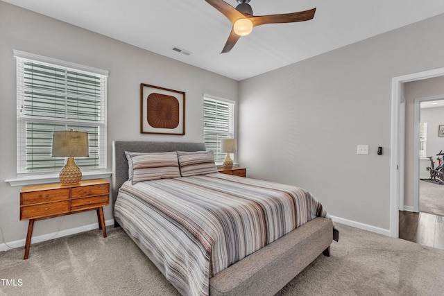 2969 Thirlestane Dr, Apex, NC 27502 - bedroom with carpet flooring and ceiling fan