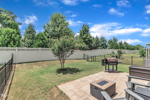 2969 Thirlestane Dr, Apex, NC 27502 - fenced backyard featuring a patio