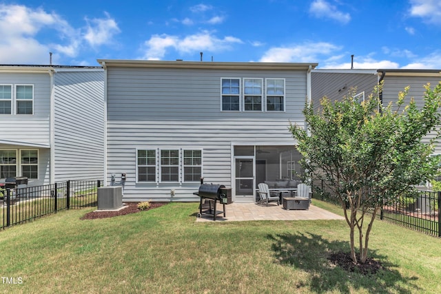2969 Thirlestane Dr, Apex, NC 27502 - rear view of property with a patio and a fenced backyard