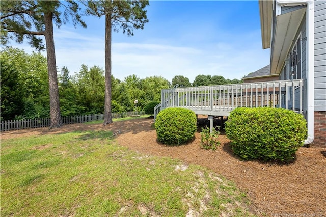 3517 Gables Dr, Fayetteville, NC 28311 - view of yard featuring a deck