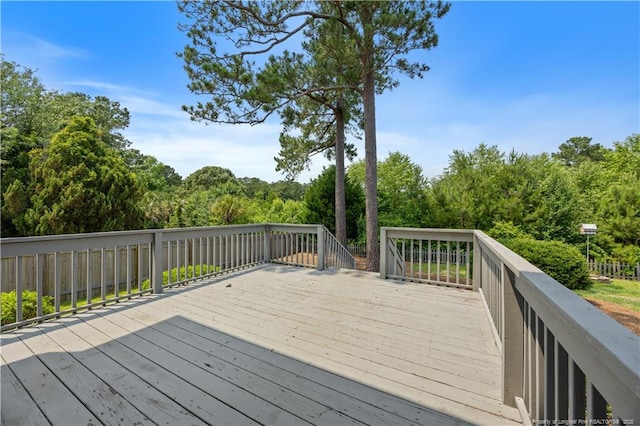 3517 Gables Dr, Fayetteville, NC 28311 - deck with a view of trees