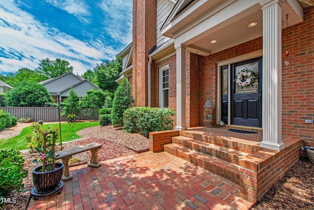 1831 Middlebrook Dr, Raleigh, NC 27615 - doorway to property featuring brick siding