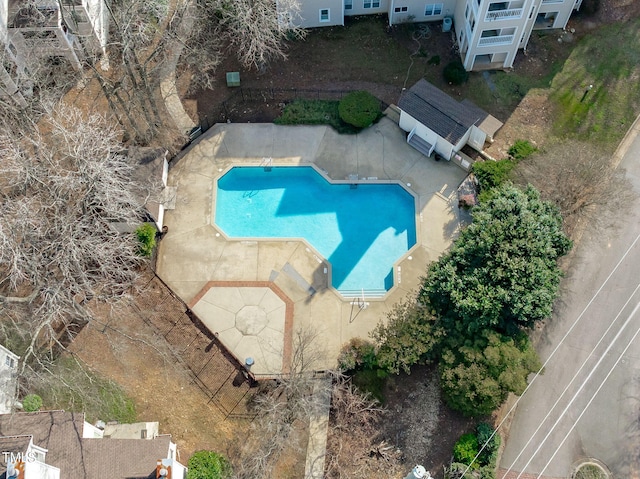 6131 Summerpointe Pl Unit 101, Raleigh, NC 27606 - drone / aerial view of a pool