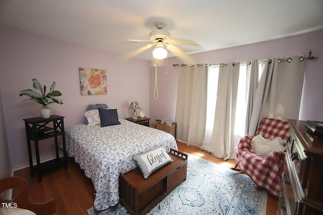 6717 Valley Dr, Raleigh, NC 27612 - bedroom featuring wood finished floors and ceiling fan