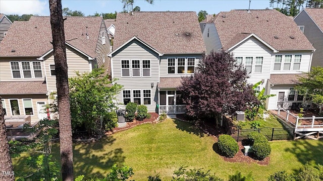 531 Finnbar Dr, Cary, NC 27519 - rear view of property with a residential view and a shingled roof