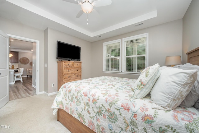 3037 Willow Ranch Dr, Fuquay Varina, NC 27526 - carpeted bedroom with baseboards and ceiling fan