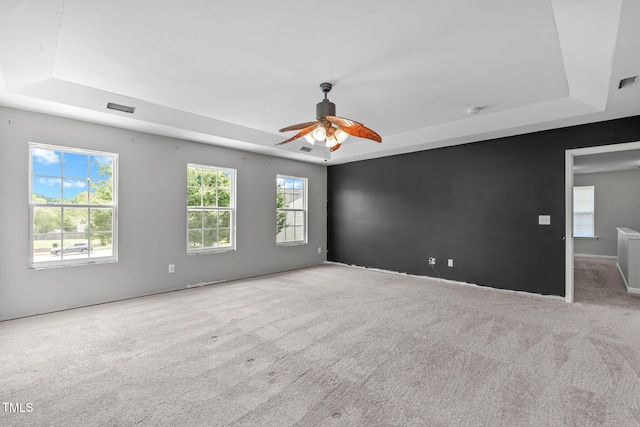 760 Stackhurst Way, Wake Forest, NC 27587 - carpeted spare room featuring a raised ceiling, ceiling fan, and a smoke detector