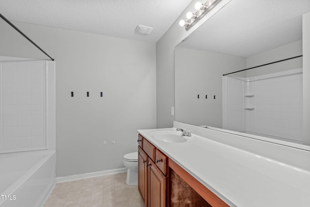 760 Stackhurst Way, Wake Forest, NC 27587 - full bathroom with vanity, shower / tub combination, and a textured ceiling