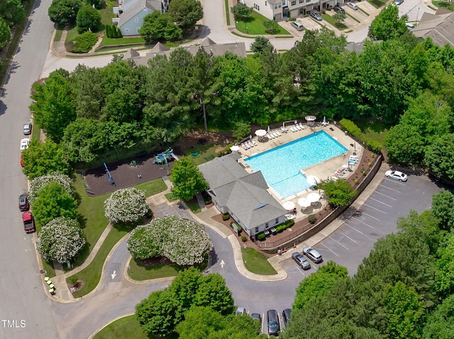 760 Stackhurst Way, Wake Forest, NC 27587 - bird's eye view of a pool area