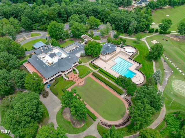8011 Old Trail Dr, Durham, NC 27712 - view of property location with a pool area and a golf club