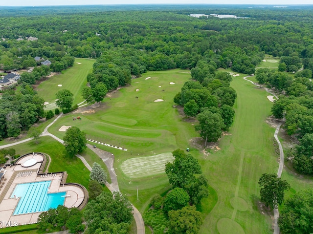 8011 Old Trail Dr, Durham, NC 27712 - aerial view of a heavily wooded area and a local golf course