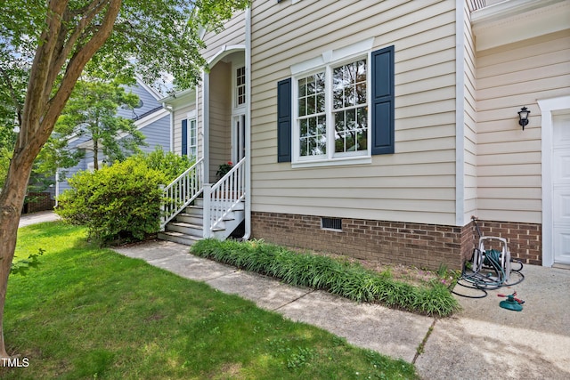 304 Gold Point Dr, Cary, NC 27519 - view of front of property with a front lawn and crawl space