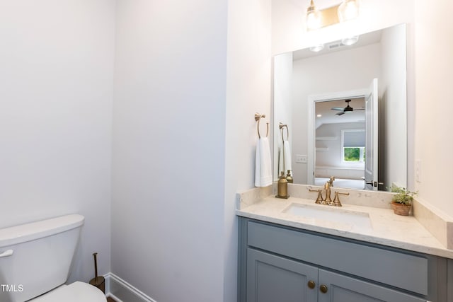 4104 Green Chase Way, Apex, NC 27539 - half bath featuring vanity and ceiling fan