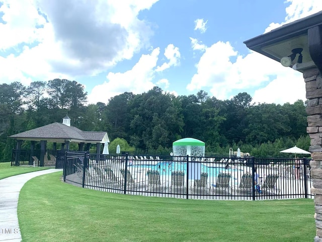 1205 Capstone Dr, Durham, NC 27713 - community pool with a gazebo
