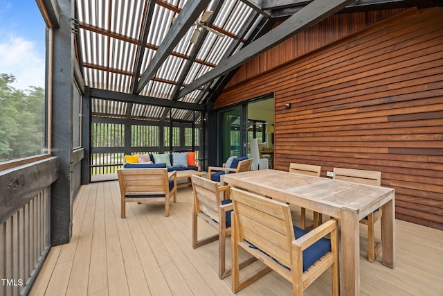 4725 Creeks Junction Rd, Blounts Creek, NC 27814 - wooden deck featuring outdoor lounge area and outdoor dining space