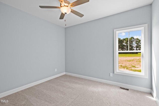 2237 Heartland Rd, Battleboro, NC 27809 - unfurnished room featuring baseboards, carpet flooring, and a ceiling fan