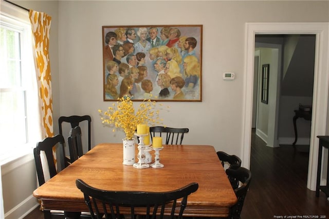 4903 Lemon Springs Rd, Sanford, NC 27332 - dining area with baseboards and wood finished floors