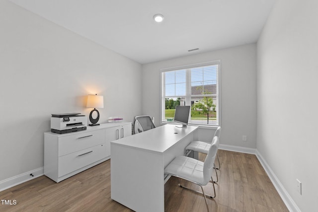 1319 Richfield Oaks Dr, Fuquay Varina, NC 27526 - office area featuring light wood-style flooring
