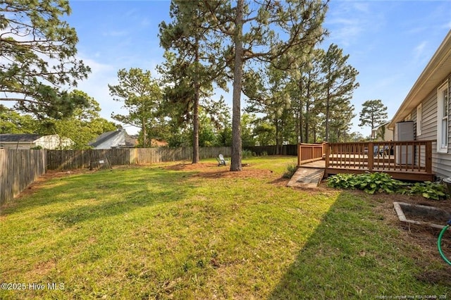 240 Eppingdale Dr, Spring Lake, NC 28390 - view of yard with a deck