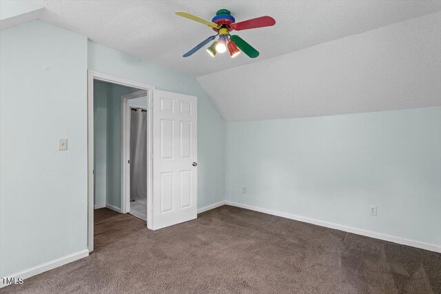 4709 Tyne Dr, Durham, NC 27703 - bonus room with carpet flooring, vaulted ceiling, and ceiling fan