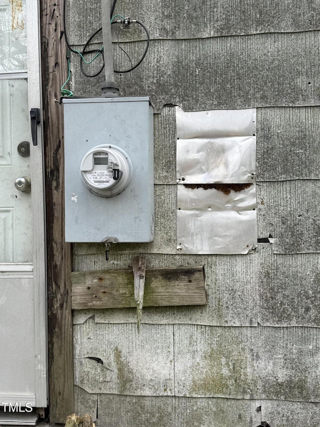 921 Franklin St, Roanoke Rapids, NC 27870 - exterior view of electric meter