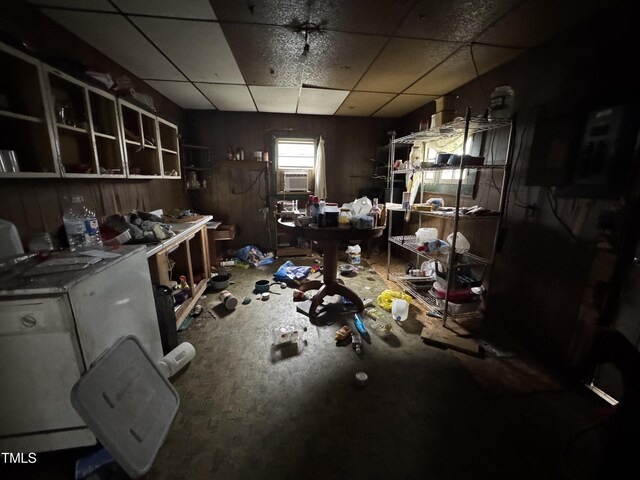 921 Franklin St, Roanoke Rapids, NC 27870 - home office with a paneled ceiling and cooling unit