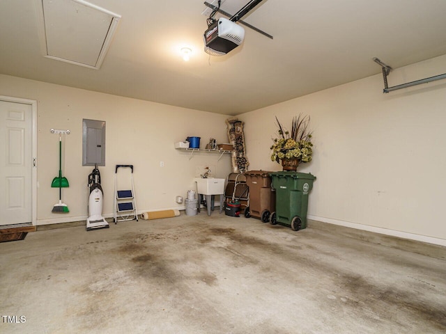 101 Lake Tillery Dr, Cary, NC 27519 - garage featuring a garage door opener and electric panel
