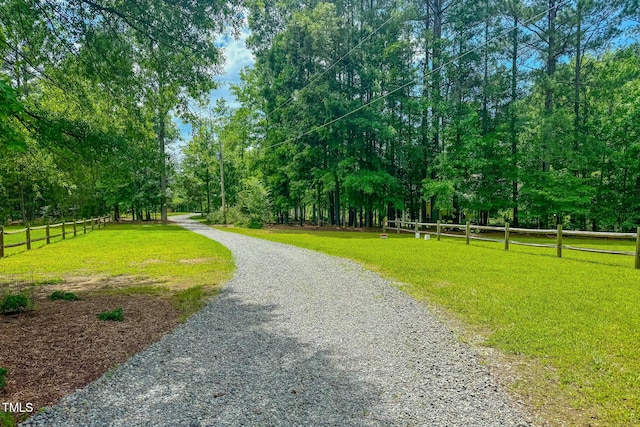 734 Crystal Forest Dr, Semora, NC 27343 - view of home's community with gravel driveway