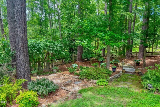 734 Crystal Forest Dr, Semora, NC 27343 - view of yard featuring a vegetable garden