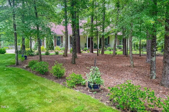 734 Crystal Forest Dr, Semora, NC 27343 - view of front of property with a front yard