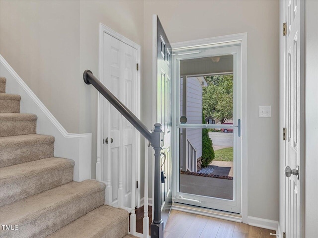 221 Antique Lace Way, Holly Springs, NC 27540 - foyer with wood finished floors and stairs