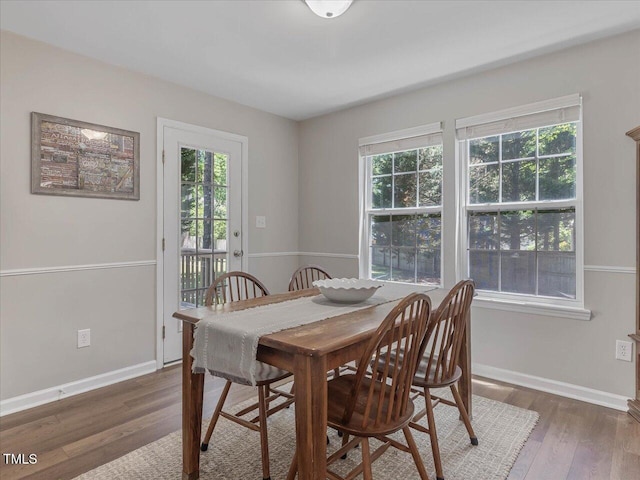 221 Antique Lace Way, Holly Springs, NC 27540 - dining space featuring wood finished floors and baseboards
