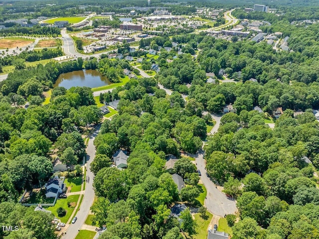 221 Antique Lace Way, Holly Springs, NC 27540 - bird's eye view of a large body of water and a heavily wooded area