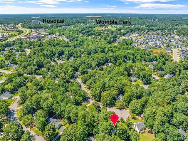 221 Antique Lace Way, Holly Springs, NC 27540 - aerial view of property's location with a forest