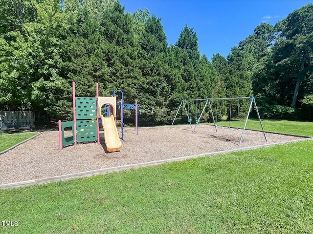 221 Antique Lace Way, Holly Springs, NC 27540 - communal playground featuring a lawn