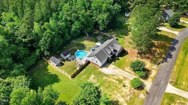 208 N Woodbridge Dr, Pikeville, NC 27863 - aerial view of property and surrounding area with a pool