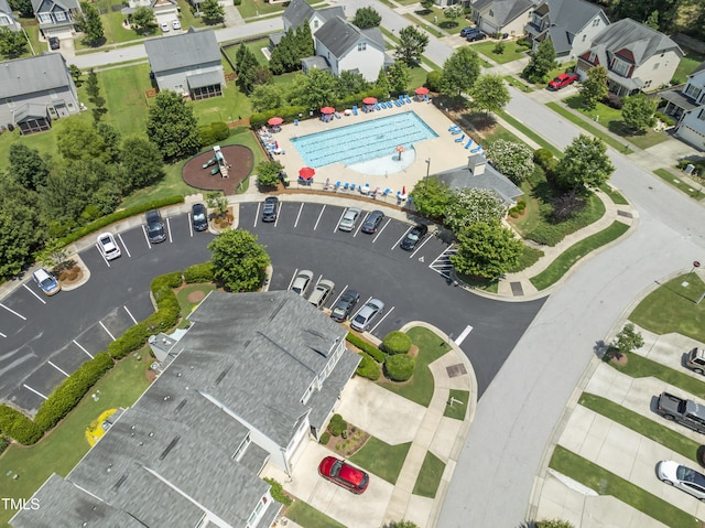 100 Beaconwood Ln, Holly Springs, NC 27540 - aerial view of residential area with a pool